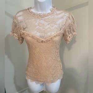 bebe women's Lace blouse size small vintage made in U.S.A.